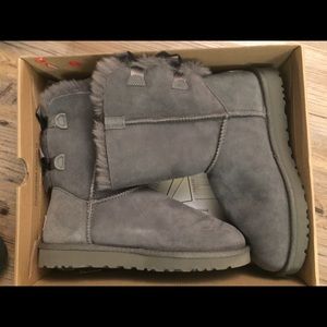 Ugh Bailey Bow Boots Grey